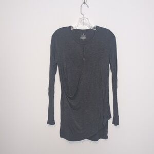 Cuddl Duds Long Sleeve Snap Front Nursing Shirt